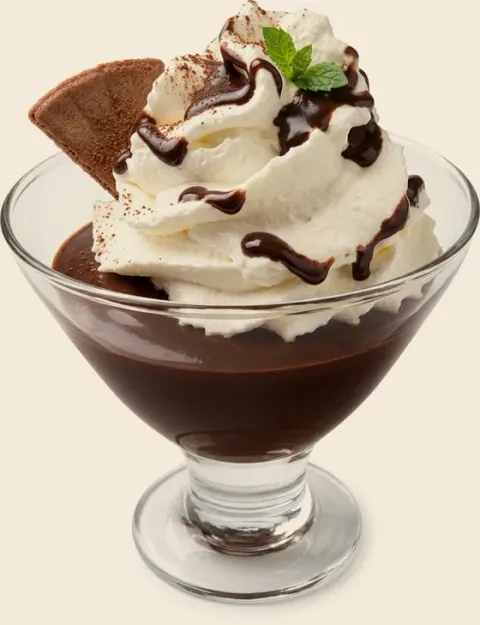 Copa de chocolate y nata